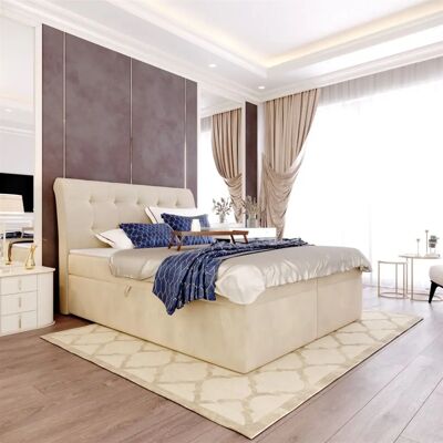 Fun Moebel - DASIO - 120x200 - Creme Cloud - Boxspringbett Fun Moebel - DASIO - 120x200 - Creme Cloud - Boxspringbett
