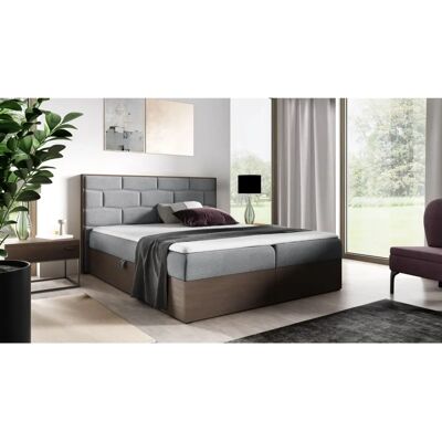 Fun Moebel - BEILA - 200x200 cm - Dunkel Eiche - Boxspringbett Fun Moebel - BEILA - 200x200 cm - Dunkel Eiche - Boxspringbett