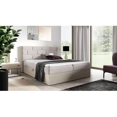 Fun Moebel - BEILA - Nordic Teak - 2 Schubladen - Boxspringbett Fun Moebel - BEILA - Nordic Teak - 2 Schubladen - Boxspringbett