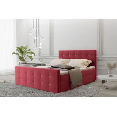 MAURO - MAURO - Rot - 200x200 cm - Boxspringbett MAURO - MAURO - Rot - 200x200 cm - Boxspringbett
