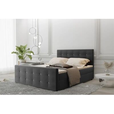 Fun Moebel - MAURO - Dunkelbraun - Boxspring bed Fun Moebel - MAURO - Dunkelbraun - Boxspring bed