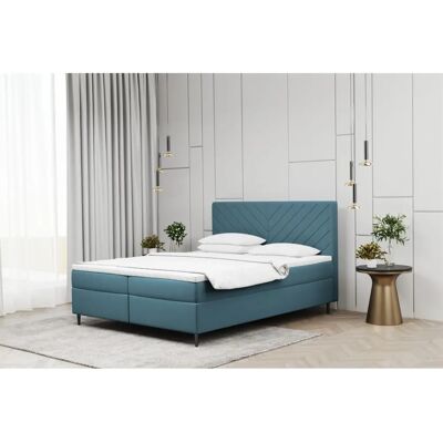 Fun Moebel - BONITA - Blau-Grau - 180x200 cm - Boxspringbett Fun Moebel - BONITA - Blau-Grau - 180x200 cm - Boxspringbett