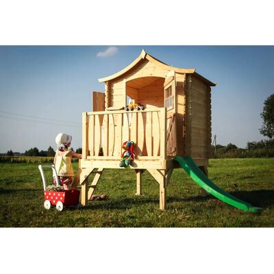 TIMBELA Maison de Jeu en Bois pour Enfants - Extérieur 175x146x212cm - Publicité TIMBELA Maison de Jeu en Bois pour Enfants - Extérieur 175x146x212cm - Publicité