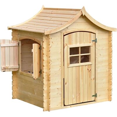 TIMBELA Casa de Juegos de Madera para Niños - Exterior, Sin Suelo - 1.1m2 TIMBELA Casa de Juegos de Madera para Niños - Exterior, Sin Suelo - 1.1m2