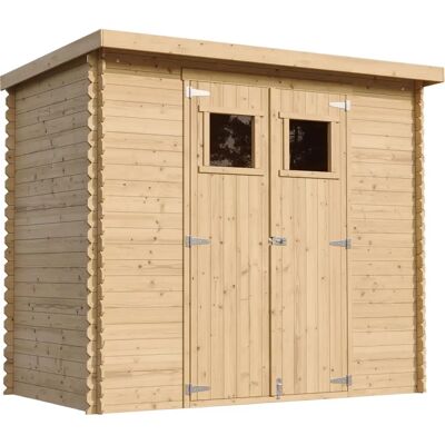 TIMBELA Garden Shed Compact 2.63 m² - Wooden Storage with Windows TIMBELA Garden Shed Compact 2.63 m² - Wooden Storage with Windows