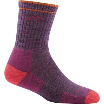 Darn Tough Mikro Crew Kissen Socken - Pflaumen Heather - Unisex - Socken Darn Tough Mikro Crew Kissen Socken - Pflaumen Heather - Unisex - Socken