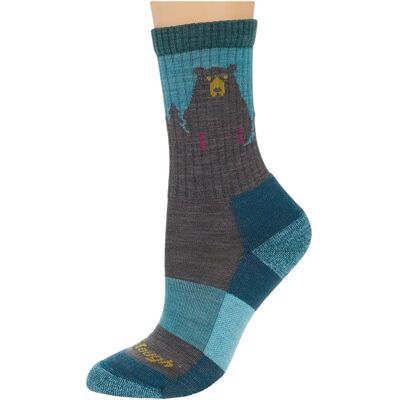 Darn Tough Bear Town Micro Crew Aqua - Sokker Darn Tough Bear Town Micro Crew Aqua - Sokker
