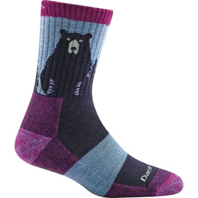 Darn Tough Naiset Bear Town Micro Light Cushion Crew - Violetti Sukat Darn Tough Naiset Bear Town Micro Light Cushion Crew - Violetti Sukat