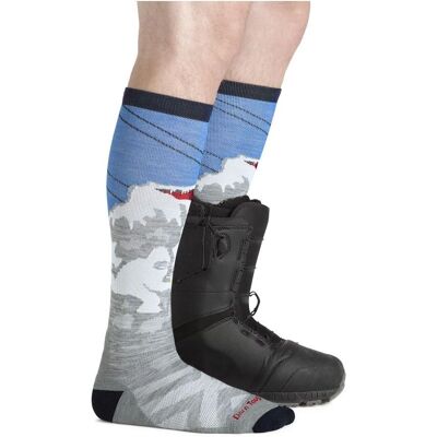 Darn Tough - Heady Yeti OTC Midweight - Grå - Medium Darn Tough - Heady Yeti OTC Midweight - Grå - Medium
