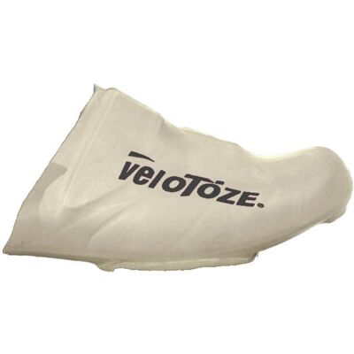 Couvre-pointe VeloToze Blanc - Cyclisme Route Imperméable Léger - Publicité Couvre-pointe VeloToze Blanc - Cyclisme Route Imperméable Léger - Publicité