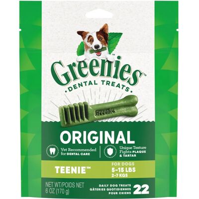 Greenies Saveur Poulet Friandises pour Chiens - 22 Friandises - Chiens 5-15 lbs - Soins Dentaires - Publicité Greenies Saveur Poulet Friandises pour Chiens - 22 Friandises - Chiens 5-15 lbs - Soins Dentaires - Publicité