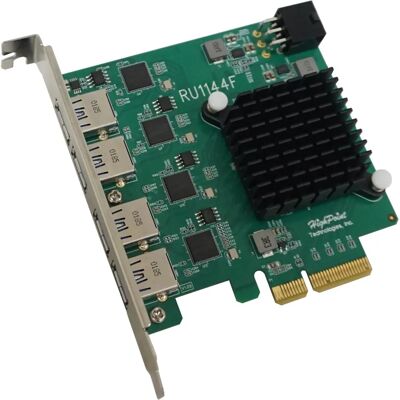 Highpoint U1144F 4xUSB 3.2 Gen 2 Controller - Netzwerkkarte Highpoint U1144F 4xUSB 3.2 Gen 2 Controller - Netzwerkkarte