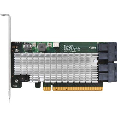 Highpoint SSD7120 RAID-Controller - PCIe x8 - 8 Gbit/s - 4 U.2 NVMe Highpoint SSD7120 RAID-Controller - PCIe x8 - 8 Gbit/s - 4 U.2 NVMe