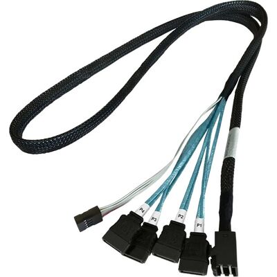 Highpoint 8643-4SATA-1M SATA/SAS Kabel - Schwarz - 1m Highpoint 8643-4SATA-1M SATA/SAS Kabel - Schwarz - 1m