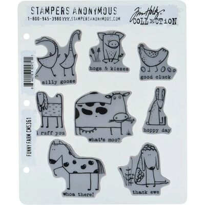 Tim Holtz Ferme Amusante Tampons en Caoutchouc - Tampons en Caoutchouc Tim Holtz Ferme Amusante Tampons en Caoutchouc - Tampons en Caoutchouc