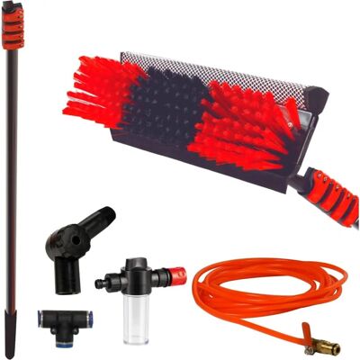 STARLYF Nettoyeur Hydro Téléscopique - Brosse de Nettoyage pour Panneaux Solaires, Gouttières, Véhicules - Publicité STARLYF Nettoyeur Hydro Téléscopique - Brosse de Nettoyage pour Panneaux Solaires, Gouttières, Véhicules - Publicité