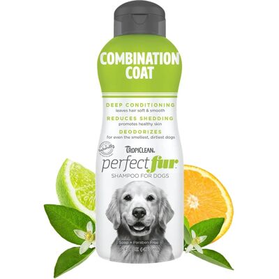 Shampoing TropiClean Perfect Fur Combinaison - 473ml - Soins pour chiens - Publicité Shampoing TropiClean Perfect Fur Combinaison - 473ml - Soins pour chiens - Publicité
