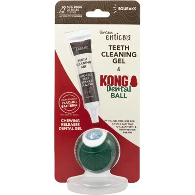 TropiClean Enticers Tandenbal Speelset voor Medium Honden - Tandverzorging TropiClean Enticers Tandenbal Speelset voor Medium Honden - Tandverzorging