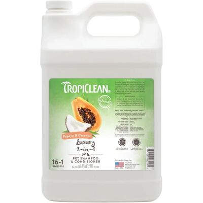 Tropiclean Papaya & Coconut 2-in-1 Huisdieren Shampoo - 3.8L Tropiclean Papaya & Coconut 2-in-1 Huisdieren Shampoo - 3.8L