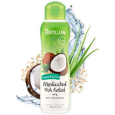 TropiClean Haferflocken und Teebaum Mediziniertes Hundeshampoo - Shampoo TropiClean Haferflocken und Teebaum Mediziniertes Hundeshampoo - Shampoo
