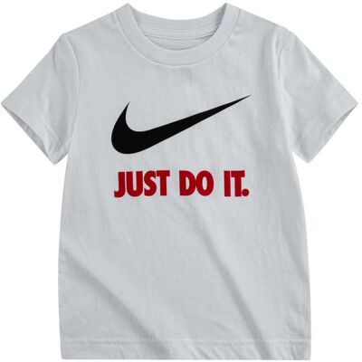 Koszulka uniseks Nike Swoosh Just Do It Biała - 1 rok Koszulka uniseks Nike Swoosh Just Do It Biała - 1 rok