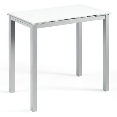 Mesa de Cocina Extensible Blanco Calcuta - Moderna y Ahorra Espacio Mesa de Cocina Extensible Blanco Calcuta - Moderna y Ahorra Espacio