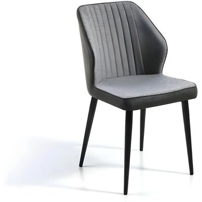 Set de 4 Sillas de Comedor Modernas - Tela Gris Set de 4 Sillas de Comedor Modernas - Tela Gris
