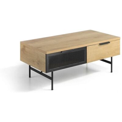 Mesa de Centro Momma Home Bradley - MDF y Metal Rústico - 110x60x43cm Mesa de Centro Momma Home Bradley - MDF y Metal Rústico - 110x60x43cm