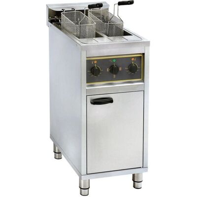 Furnotel Friteuse électrique double 10L - Acier inoxydable - Publicité Furnotel Friteuse électrique double 10L - Acier inoxydable - Publicité