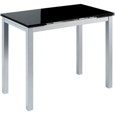 Table de Cuisine Extensible Momma Calcuta - 100/140cm Noire - Publicité Table de Cuisine Extensible Momma Calcuta - 100/140cm Noire - Publicité