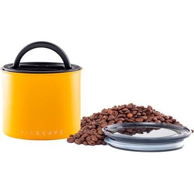 AIRSCAPE - Coffee Canister - Acier inox jaune mat - Canister - Publicité AIRSCAPE - Coffee Canister - Acier inox jaune mat - Canister - Publicité