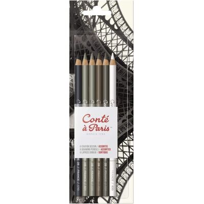 Conte A Paris Conte une Paris Crayons de Dessin Couleurs Artist Sét de 6 - Ensemble de Crayons de Dessin Conte A Paris Conte une Paris Crayons de Dessin Couleurs Artist Sét de 6 - Ensemble de Crayons de Dessin