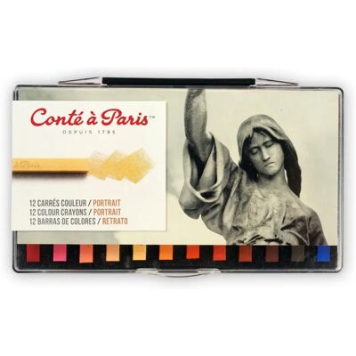 Conté Paris Conté - Ensemble de Pastels - Portrait - Assorti - Publicité Conté Paris Conté - Ensemble de Pastels - Portrait - Assorti - Publicité