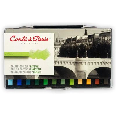 Conté à Paris Conté 50130 - Pastels variés - Paysages - Publicité Conté à Paris Conté 50130 - Pastels variés - Paysages - Publicité