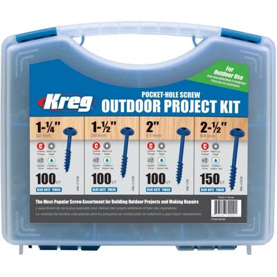Kreg Blue-Kote Pocket Hole Schrauben - 450 Stück Sortiment Kreg Blue-Kote Pocket Hole Schrauben - 450 Stück Sortiment