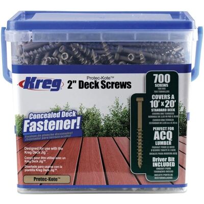 Kreg - Modelo SDK-C2W-700 - Tornillos para cubiertas Protec-Kote de 51mm Kreg - Modelo SDK-C2W-700 - Tornillos para cubiertas Protec-Kote de 51mm