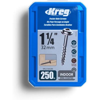 Kreg SML-C125-250 Viti zincate da 32mm - Viti Kreg SML-C125-250 Viti zincate da 32mm - Viti
