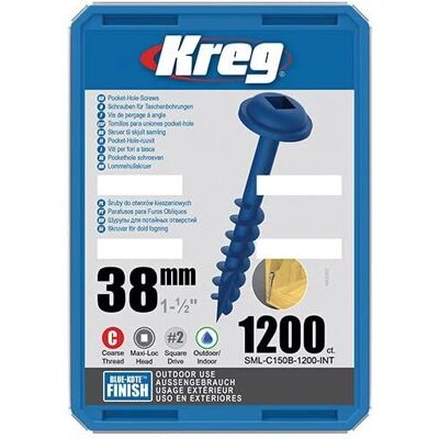 Viti Blue-Kote 8 x 38 mm - Filettatura spessa - Maxi-Loc Quadrato Viti Blue-Kote 8 x 38 mm - Filettatura spessa - Maxi-Loc Quadrato