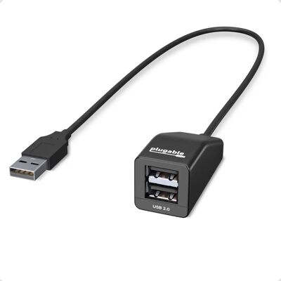 Plugable Technologies USB2-2PORT - Hub USB - Noir - Publicité Plugable Technologies USB2-2PORT - Hub USB - Noir - Publicité