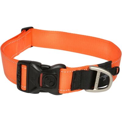 Collar para Perros ROGZ Landing Strip - Naranja - Talla XXL - Collar para perros Collar para Perros ROGZ Landing Strip - Naranja - Talla XXL - Collar para perros