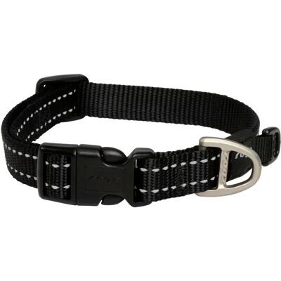 Rogz Verstelbare Reflecterende Halsband - Zwart - 26-40cm - Hondenhalsband Rogz Verstelbare Reflecterende Halsband - Zwart - 26-40cm - Hondenhalsband