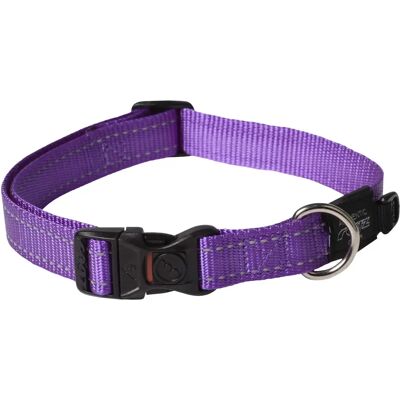 Collier réfléchissant Rogz Lilas pour chiens - 34-56cm, 20mm - Publicité Collier réfléchissant Rogz Lilas pour chiens - 34-56cm, 20mm - Publicité