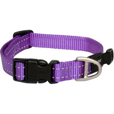 Rogz Paars Reflecterende Hondenhalsband - 26-40cm Rogz Paars Reflecterende Hondenhalsband - 26-40cm