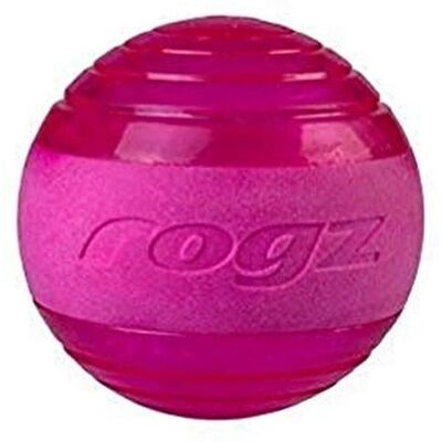 Rogz Ball Squeekz Rose - Jouet pour petits et moyens chiens - Publicité Rogz Ball Squeekz Rose - Jouet pour petits et moyens chiens - Publicité