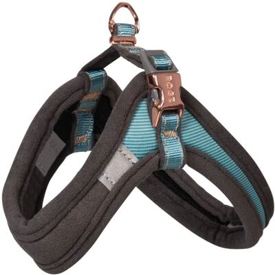 Rogz Fast-Fit Moon Turkos Rosa Hundharnas - S Rogz Fast-Fit Moon Turkos Rosa Hundharnas - S