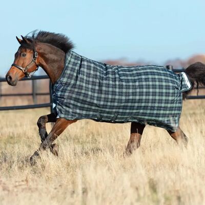Horseware Rhino Wug Turnout (100g Light) - Hunter Check/Navy & Green - Pferdedecke Horseware Rhino Wug Turnout (100g Light) - Hunter Check/Navy & Green - Pferdedecke
