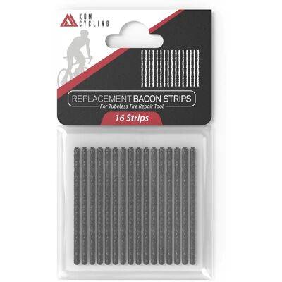Tiras de reparo Tubeless Kom Cycling - Pack de 16 - Preto - Tiras para pneus tubeless Tiras de reparo Tubeless Kom Cycling - Pack de 16 - Preto - Tiras para pneus tubeless