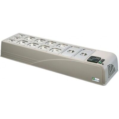 AFI Collin Lucy - 7 GN 1/3 - 1580x450x230 mm - +2 à +8 °C - Présentoir saladette réfrigéré - Publicité AFI Collin Lucy - 7 GN 1/3 - 1580x450x230 mm - +2 à +8 °C - Présentoir saladette réfrigéré - Publicité