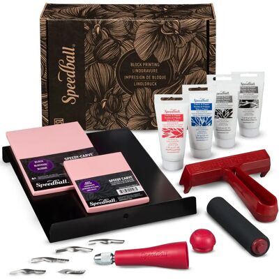 Speedball Fabric Block Printing Deluxe - Fabric Block Printing Kit Speedball Fabric Block Printing Deluxe - Fabric Block Printing Kit
