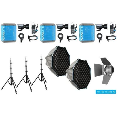 Nanlite - FC-120B - Bi-color - Inklusive Fresnel - LED light kit Nanlite - FC-120B - Bi-color - Inklusive Fresnel - LED light kit